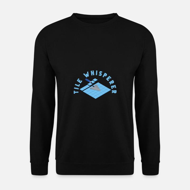 Lustiger Fliesenleger Spruch Handwerker - Unisex Pullover - Schwarz