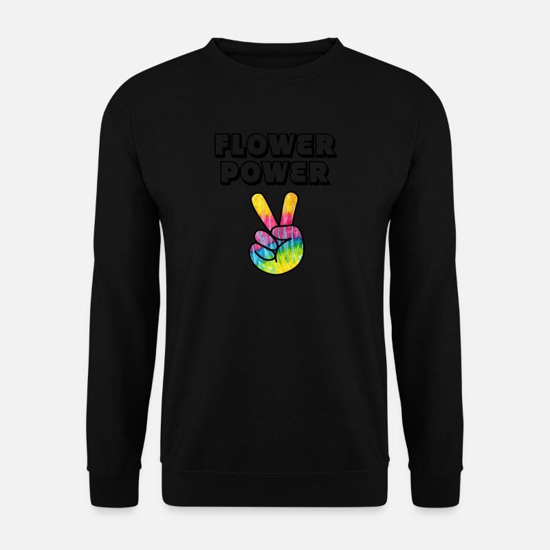Flower Power - Unisex Pullover - Schwarz