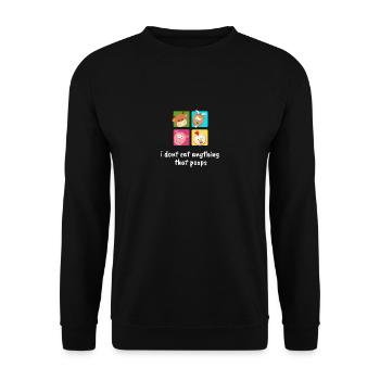 Vegetarians and vegans do not eat anything fun - Unisex Sweatshirt - black - Front - Alina (178cm) & Michal (187cm)