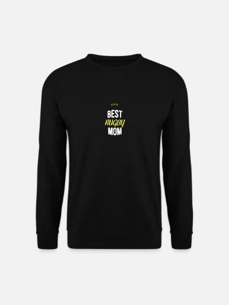 Distressed - BEST RUGBY MOM - Unisex Sweatshirt - black