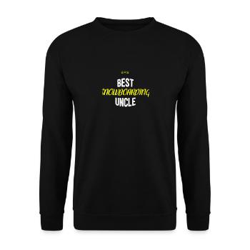 Distressed - BEST SNOWBOARDING UNCLE - Unisex Pullover - Schwarz - Vorne - Alina (178cm) & Michal (187cm)