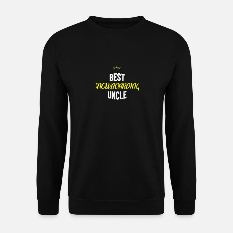 Distressed - BEST SNOWBOARDING UNCLE - Unisex Sweatshirt - black