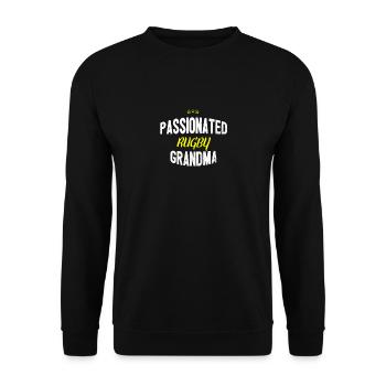 Distressed - RUGBY MAMIE Passionnée - Sweat-shirt Unisexe - noir - Devant - Alina (178cm) & Michal (187cm)