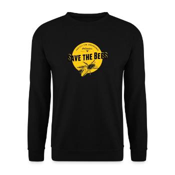 Save The Bees - Unisex Sweatshirt - black - Front - Alina (178cm) & Michal (187cm)