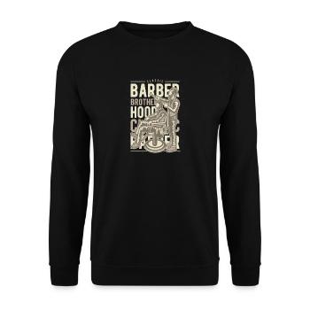 Barber Brotherhood - Unisex Sweatshirt - black - Front - Alina (178cm) & Michal (187cm)