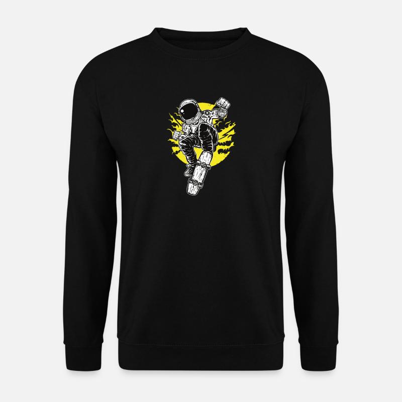 L'astronaute espace Skater: Fly avec planche à roulettes! - Sweat-shirt Unisexe - noir