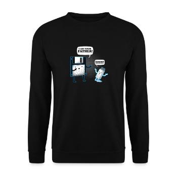 Clé USB Retro disque - Sweat-shirt Unisexe - noir - Devant - Alina (178cm) & Michal (187cm)