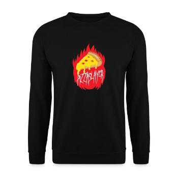 Pizza Slayer - Sweat-shirt Unisexe - noir - Devant - Alina (178cm) & Michal (187cm)