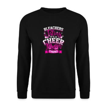Cheerleader Mutter Mom Geschenk - Unisex Pullover - Schwarz - Vorne - Alina (178cm) & Michal (187cm)