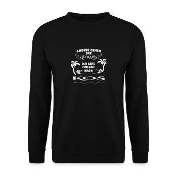 KOS Therapy Gift Vacation - Unisex Sweatshirt - black - Front - Alina (178cm) & Michal (187cm)