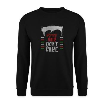 Gift for Hobby ROWING - Unisex Sweatshirt - black - Front - Alina (178cm) & Michal (187cm)