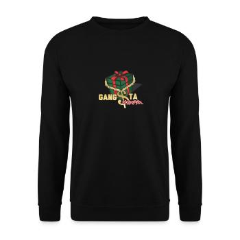 Gangsta wrappa Gangster Rap Christmas Geschenk - Unisex Pullover - Schwarz - Vorne - Alina (178cm) & Michal (187cm)