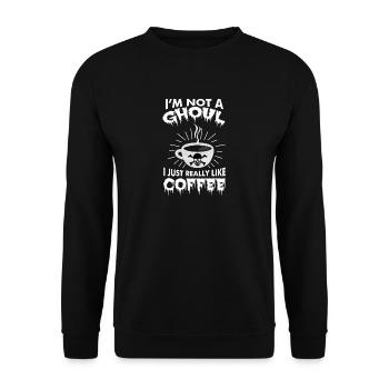 Non goule Just Like Coffee Café shirt - Sweat-shirt Unisexe - noir - Devant - Alina (178cm) & Michal (187cm)