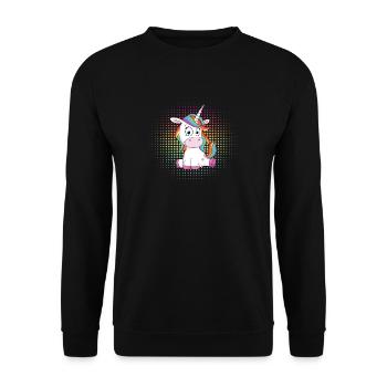 doux Unicorn - Sweat-shirt Unisexe - noir - Devant - Alina (178cm) & Michal (187cm)