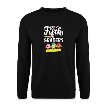 Love My Fifth - Unisex Sweatshirt - black - Front - Alina (178cm) & Michal (187cm)