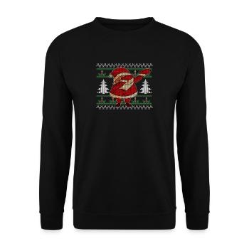 Tamponner Père Noël laid T-shirt - Sweat-shirt Unisexe - noir - Devant - Alina (178cm) & Michal (187cm)