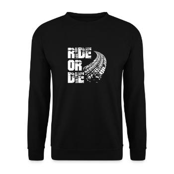 Ride or die GESCHENK - Unisex Pullover - Schwarz - Vorne - Alina (178cm) & Michal (187cm)