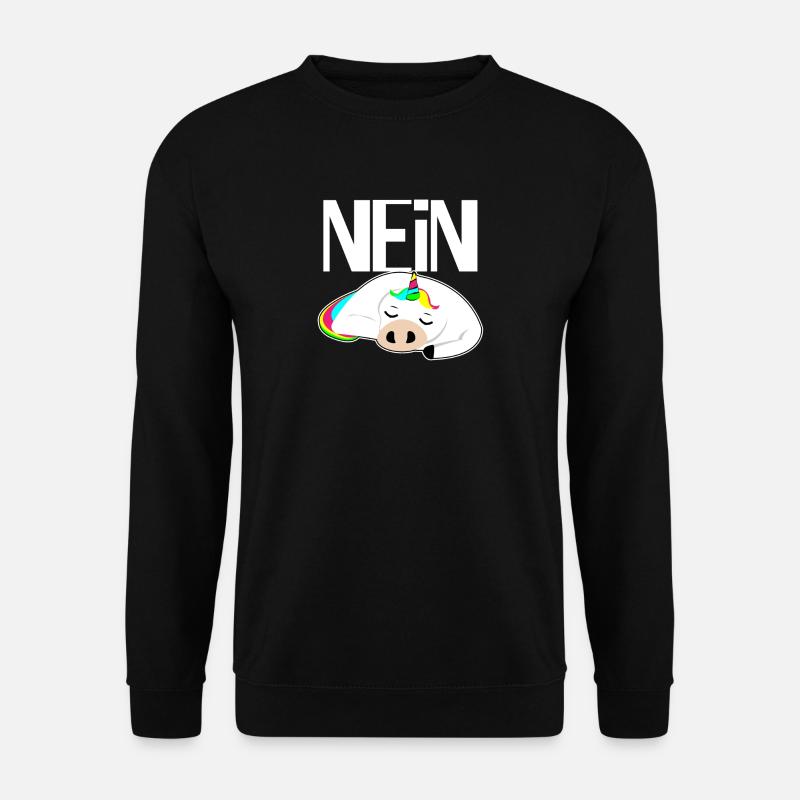 Weihnachten Einhorn neu new Geschenk Regenbogen - Unisex Pullover - Schwarz