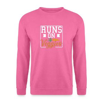 Fonctionne sur Veggies - Sweat-shirt Unisexe - rose - Devant