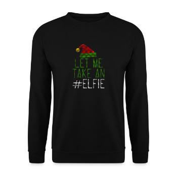 Let Me Take An Elfie Ugly Style - Unisex Pullover - Schwarz - Vorne - Alina (178cm) & Michal (187cm)