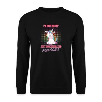 Licorne licorne - Sweat-shirt Unisexe - noir - Devant - Alina (178cm) & Michal (187cm)