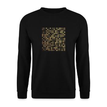 goldene Punkte - Unisex Pullover - Schwarz - Vorne - Alina (178cm) & Michal (187cm)