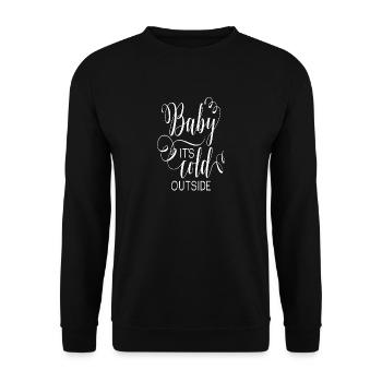 Baby it s cold outside Hiver Christmas - Sweat-shirt Unisexe - noir - Devant - Alina (178cm) & Michal (187cm)