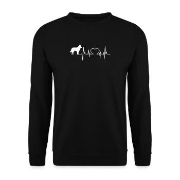 Mudi shirt cadeau - Sweat-shirt Unisexe - noir - Devant - Alina (178cm) & Michal (187cm)