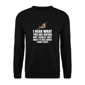 Tabby cadeau mignon - Sweat-shirt Unisexe - noir - Devant - Alina (178cm) & Michal (187cm)