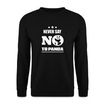 Jamais Dites non à Panda T-shirt Cadeau - Sweat-shirt Unisexe - noir - Devant - Alina (178cm) & Michal (187cm)