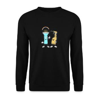 Flashlight rainbow - Unisex Sweatshirt - black - Front - Alina (178cm) & Michal (187cm)