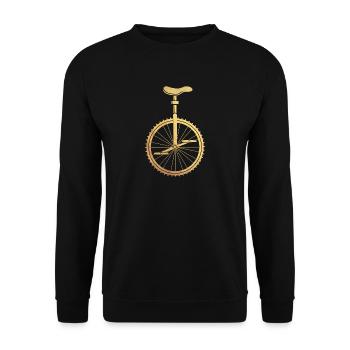 monocycle d'or - Sweat-shirt Unisexe - noir - Devant - Alina (178cm) & Michal (187cm)