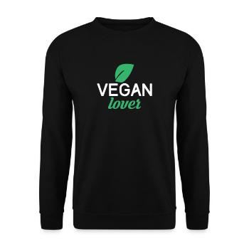 Vegan lover - Unisex Pullover - Schwarz - Vorne - Alina (178cm) & Michal (187cm)