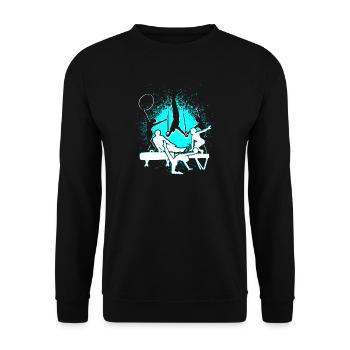 Gymnastics gymnastics gymnastics gift - Unisex Sweatshirt - black - Front - Alina (178cm) & Michal (187cm)