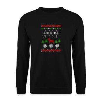 batteur laid noël - Sweat-shirt Unisexe - noir - Devant - Alina (178cm) & Michal (187cm)