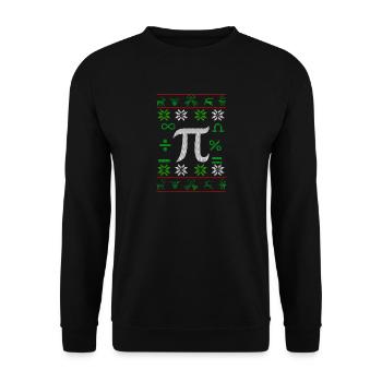 Mathématicien Pi vilain petit cadeau de Noël - Sweat-shirt Unisexe - noir - Devant - Alina (178cm) & Michal (187cm)