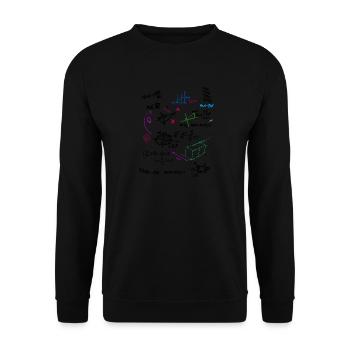 Math complexe tableau mathématique avec des formules - Sweat-shirt Unisexe - noir - Devant - Alina (178cm) & Michal (187cm)