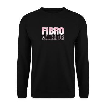 Fibrowarrior. Für Kämpferinnen mit Fibromyalgie - Unisex Pullover - Schwarz - Vorne - Alina (178cm) & Michal (187cm)
