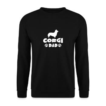 Corgi papa T-shirt cadeau - Sweat-shirt Unisexe - noir - Devant - Alina (178cm) & Michal (187cm)