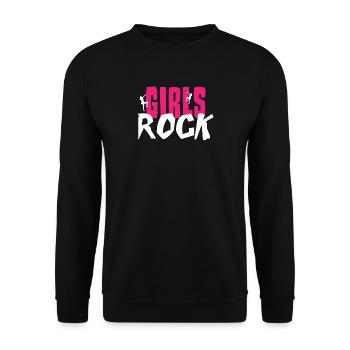 climb climber klettern Christmas Weihnachten fels - Unisex Pullover - Schwarz - Vorne - Alina (178cm) & Michal (187cm)
