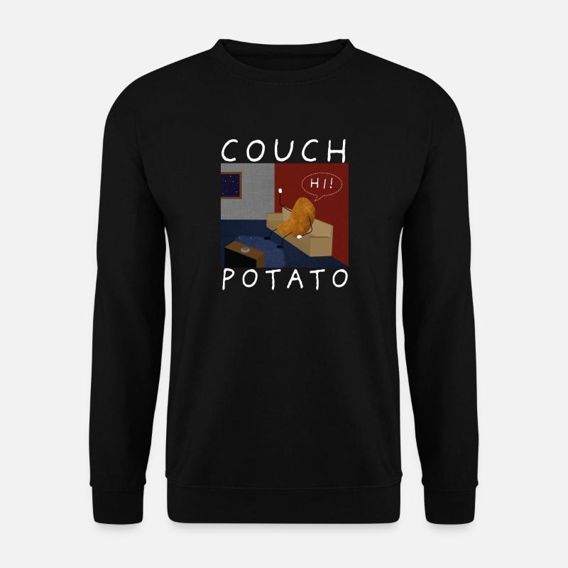 Couch Potato Faule Kartoffel Wohnzimmer Design - Unisex Pullover - Schwarz