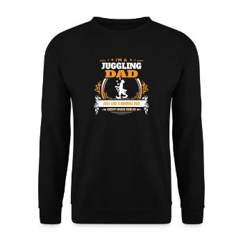 Juggling Dad Shirt Gift Idea - Unisex Sweatshirt - black - Front - Alina (178cm) & Michal (187cm)