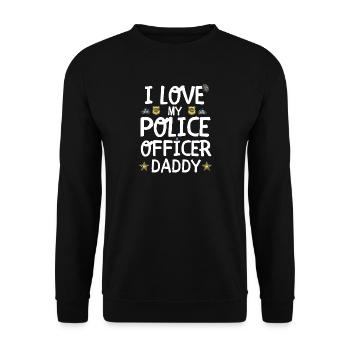 Policier Papa cadeau papa policier - Sweat-shirt Unisexe - noir - Devant - Alina (178cm) & Michal (187cm)