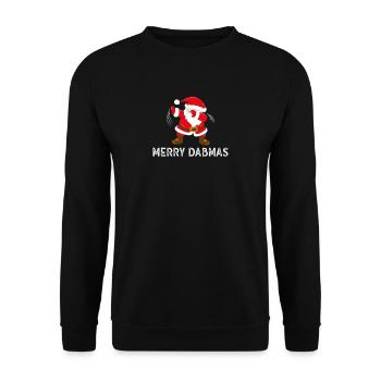 Merry Dabmas Dabbing Santa Dab Geschenk - Unisex Pullover - Schwarz - Vorne - Alina (178cm) & Michal (187cm)