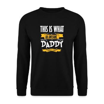 Best Dad in the World Father Gift Father's Day Dad - Unisex Sweatshirt - black - Front - Alina (178cm) & Michal (187cm)
