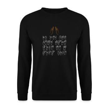 Si vous pouvez lire cette chemise ASL - Sweat-shirt Unisexe - noir - Devant - Alina (178cm) & Michal (187cm)