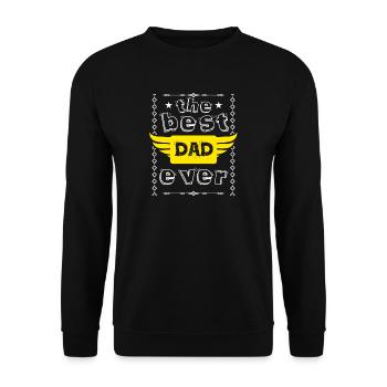 Best Dad in the World Father Gift Father's Day Dad - Unisex Sweatshirt - black - Front - Alina (178cm) & Michal (187cm)