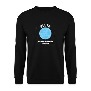 PLUTO NEVER FORGET 1930-2006 - Unisex Pullover - Schwarz - Vorne - Alina (178cm) & Michal (187cm)