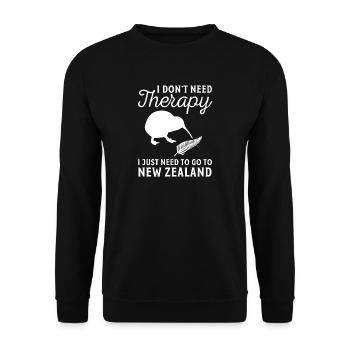 New Zealand - Neuseeland - Geschenk - Aotearoa - k - Unisex Pullover - Schwarz - Vorne - Alina (178cm) & Michal (187cm)
