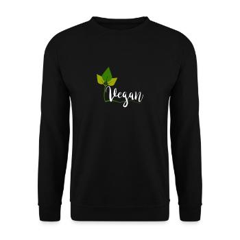 Vegan - Unisex Pullover - Schwarz - Vorne - Alina (178cm) & Michal (187cm)